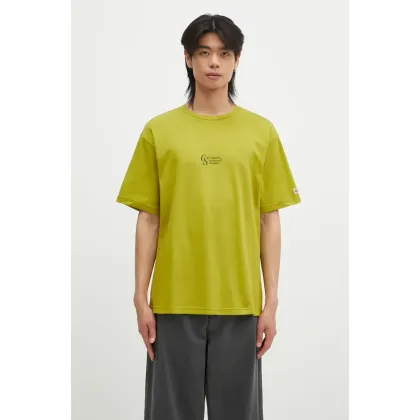Zdjęcie Columbia t-shirt CSC Heritage męski kolor zielony z nadrukiem 2090871
