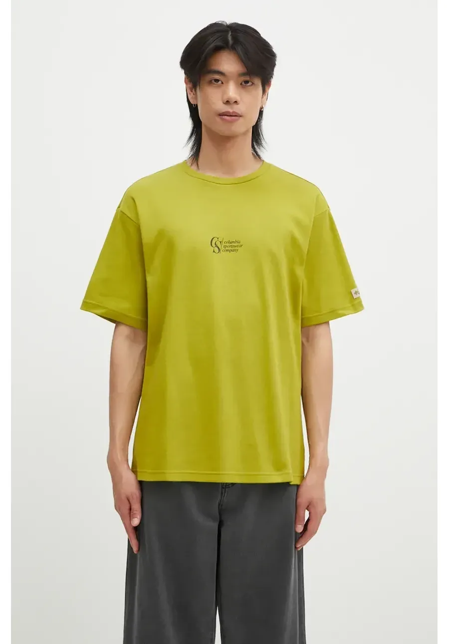 obrazek 1 Columbia t-shirt CSC Heritage męski kolor zielony z nadrukiem 2090871