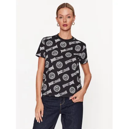 Zdjęcie Just Cavalli T-Shirt 75PAH610 Czarny Regular Fit