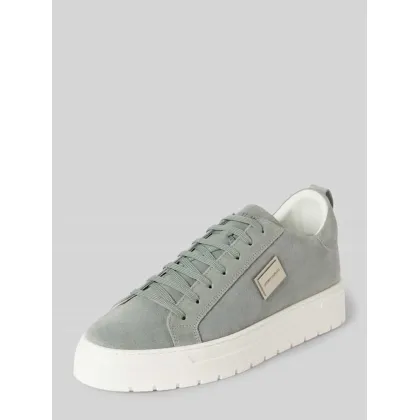 Zdjęcie Sneakersy skórzane z detalem z logo