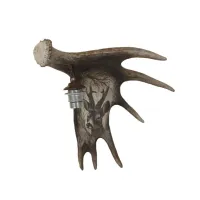 Picture Engraved wall lamp made of a moose shovel for hunting enthusiasts