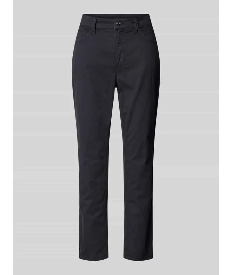 obrazek 1 Jeansy o kroju slim fit w jednolitym kolorze model ‘MELANIE’