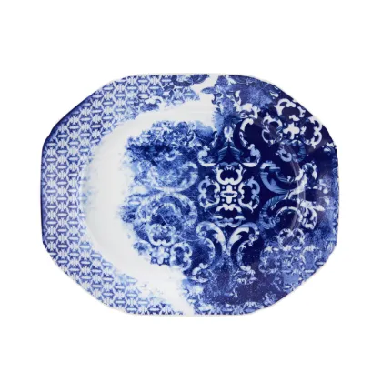 Zdjęcie Porcelanowy duży talerz Timeless z wyjątkowym granatowym ornamentem - Vista Alegre