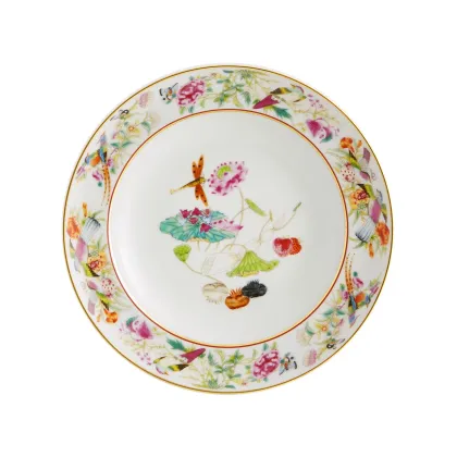 Zdjęcie Porcelanowy talerz do zupy Lotos Paço Real z przedstawieniem kwiata lotosu - Vista Alegre