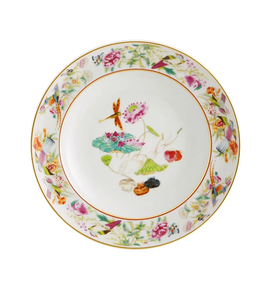 obrazek 1 Porcelanowy talerz do zupy Lotos Paço Real z przedstawieniem kwiata lotosu - Vista Alegre
