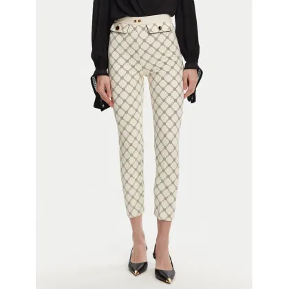 Zdjęcie Elisabetta Franchi Spodnie materiałowe PA-S71-51E2 Écru Regular Fit