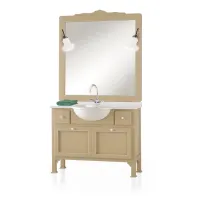 Picture Bathroom cabinet with 2 drawers and chest of drawers - Zanini