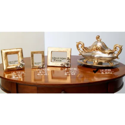 Picture Narrow oval vase with tray - Valle d'oro Patchi