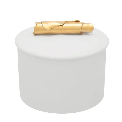 Picture Luxurious porcelain container with a hand-made, gold-plated handle - Vista Alegre