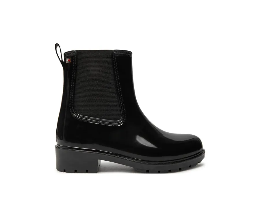 obrazek 1 Tommy Hilfiger Kalosze Flag Rainboot FW0FW08213 Czarny