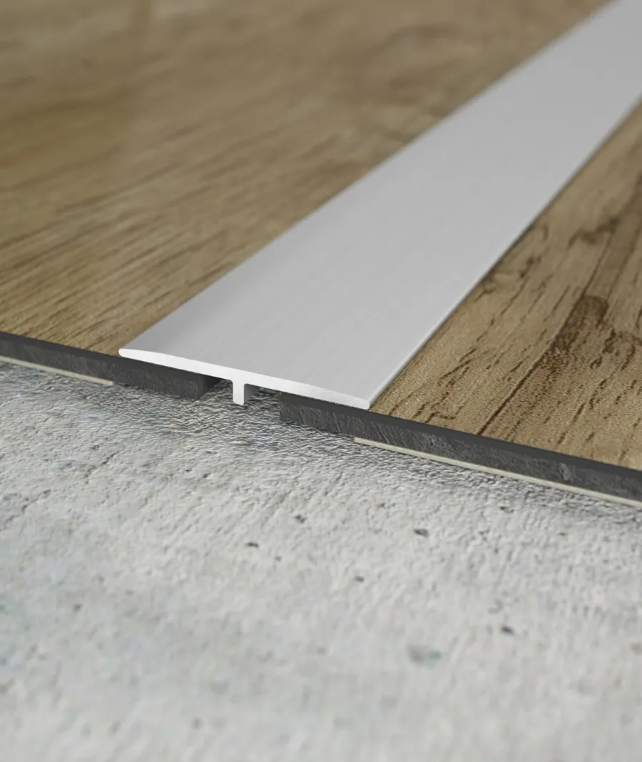 obrazek 1 200 x 2,5 x 0,1 cm Minileiste - (srebrny) - Minimalistyczna listwa aluminiowa łączeniowa międzypodłogowa - UL25X2-01