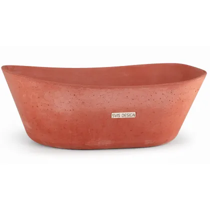 Zdjęcie Wyjątkowa umywalka 50 cm LIBRA BASIC – ceglasty, bez dekoru, lakier matowy