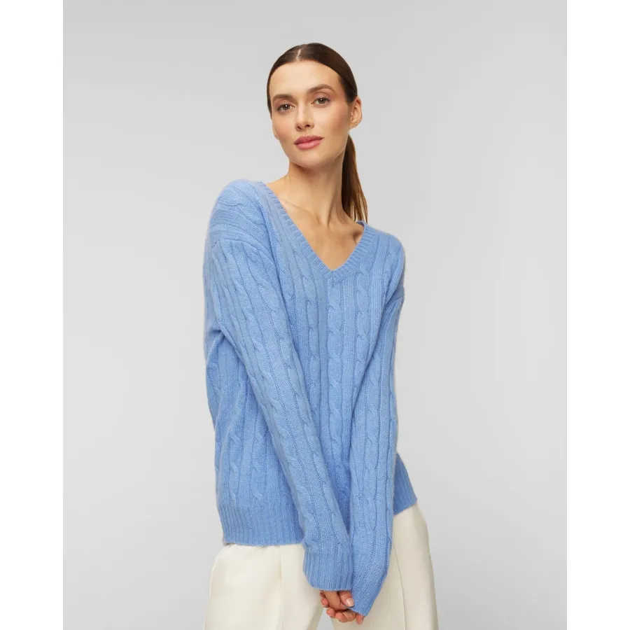obrazek 1 Kaszmirowy Sweter Polo Ralph Lauren Niebieski