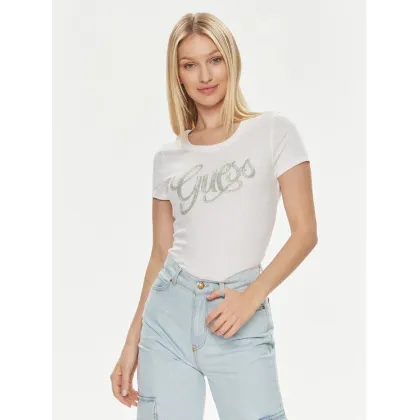 Zdjęcie Guess T-Shirt W4GI30 J1314 Biały Slim Fit