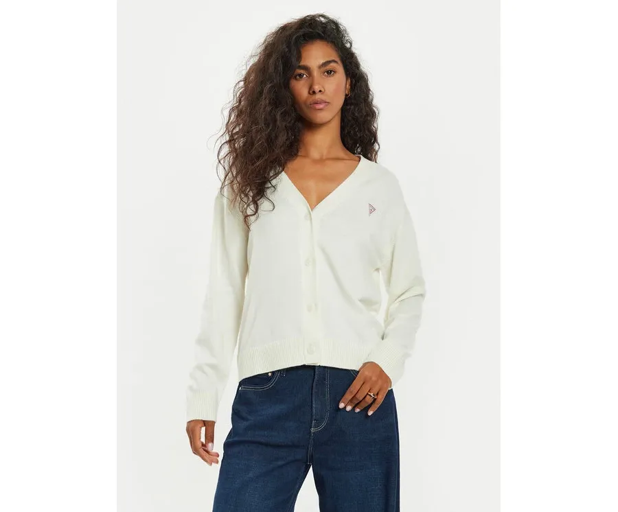 obrazek 1 Guess Jeans Kardigan W4BR16 Z3HO2 Écru Regular Fit