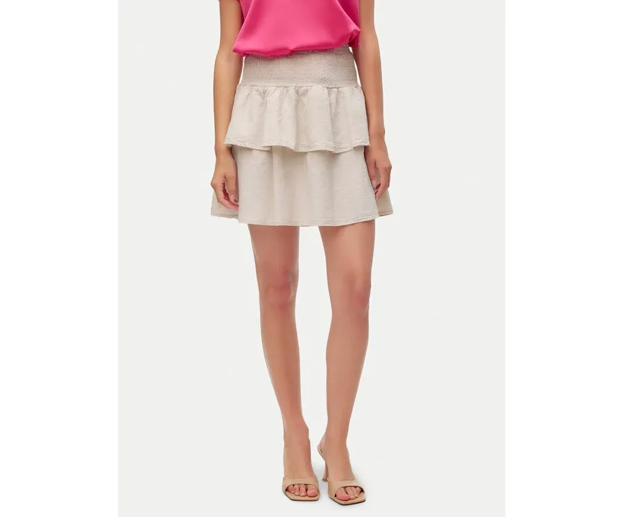 obrazek 1 Vero Moda Spódnica mini Luna 10309768 Beżowy Regular Fit