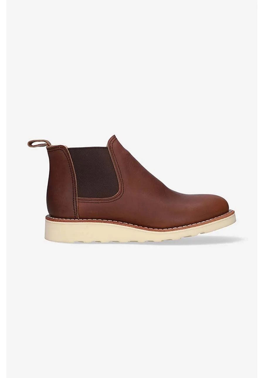 obrazek 1 Red Wing sztyblety skórzane damskie kolor brązowy na płaskim obcasie 3445.Classic-Brown