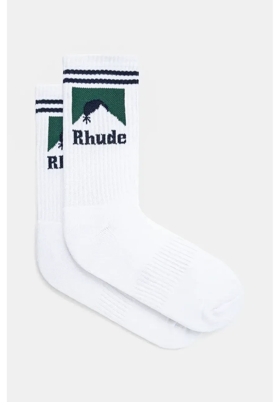 obrazek 1 RHUDE skarpetki Striped Moonlight męskie kolor biały RHPS25SO04117