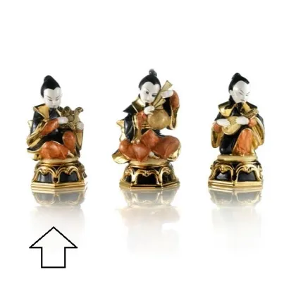 Zdjęcie Stylowa figurka postaci z lirą chińską wykonana z ceramiki - Ceramiche ML
