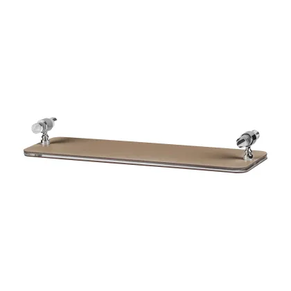 Zdjęcie Stylowa taca łazienkowa 33x10xH5 cm w kolorze cappuccino z chromowanymi elementami