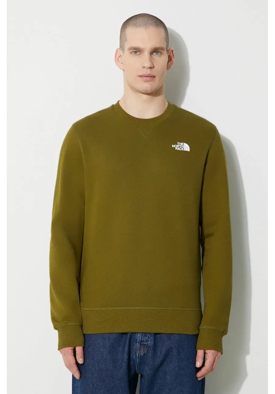 obrazek 1 The North Face bluza bawełniana M Simple Dome Crew męska kolor zielony z nadrukiem NF0A7X1IPIB1