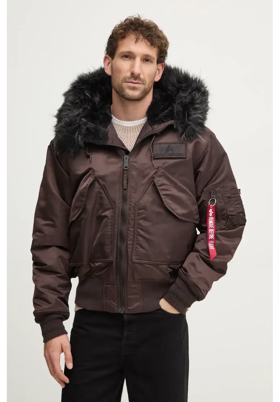 obrazek 1 Alpha Industries kurtka męska kolor brązowy zimowa