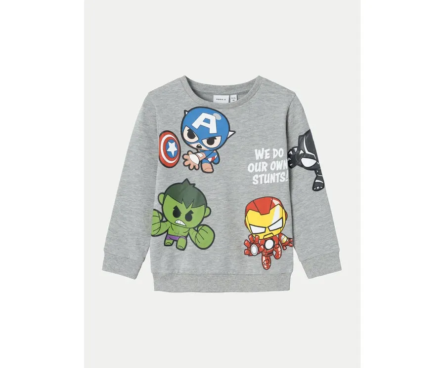 obrazek 1 NAME IT Bluza MARVEL 13232193 Szary Regular Fit