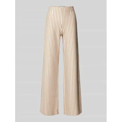 Zdjęcie Spodnie materiałowe z szeroką nogawką i elastycznym pasem model ‘KIMBERLY’