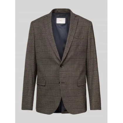 Zdjęcie Marynarka do garnituru o kroju slim fit z flaneli ze wzorem w kratę model ‘S.O PURE’