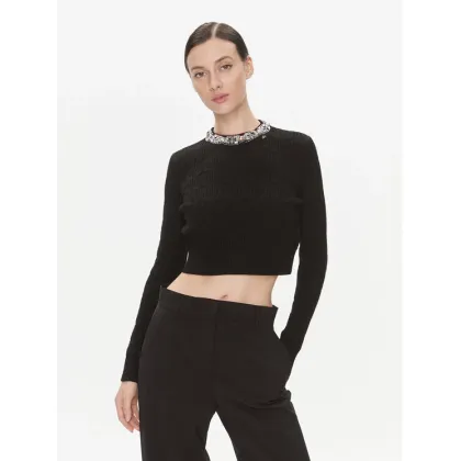 Zdjęcie Elisabetta Franchi Sweter MK-15B-37E2-V460 Czarny Slim Fit