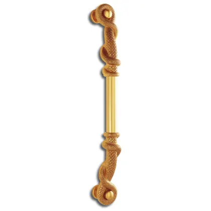 Zdjęcie Unikalny uchwyt drzwiowy Snake z mosiądzu