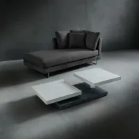 Picture Italian coffee table with a black base for a unique interior - La Primavera