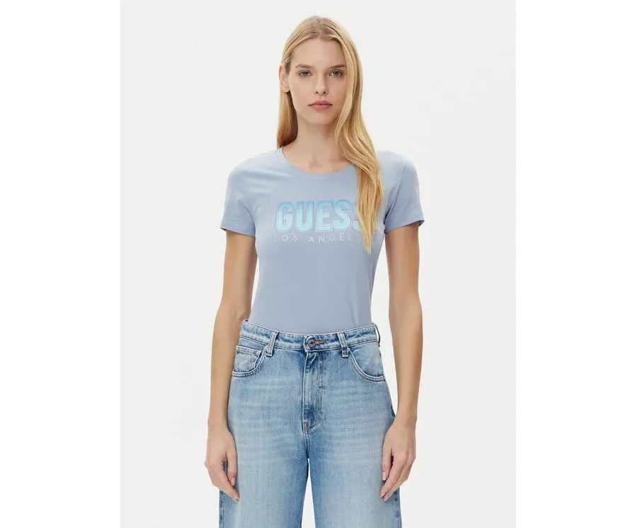 obrazek 1 Guess T-Shirt W5GI14 J1314 Niebieski Regular Fit