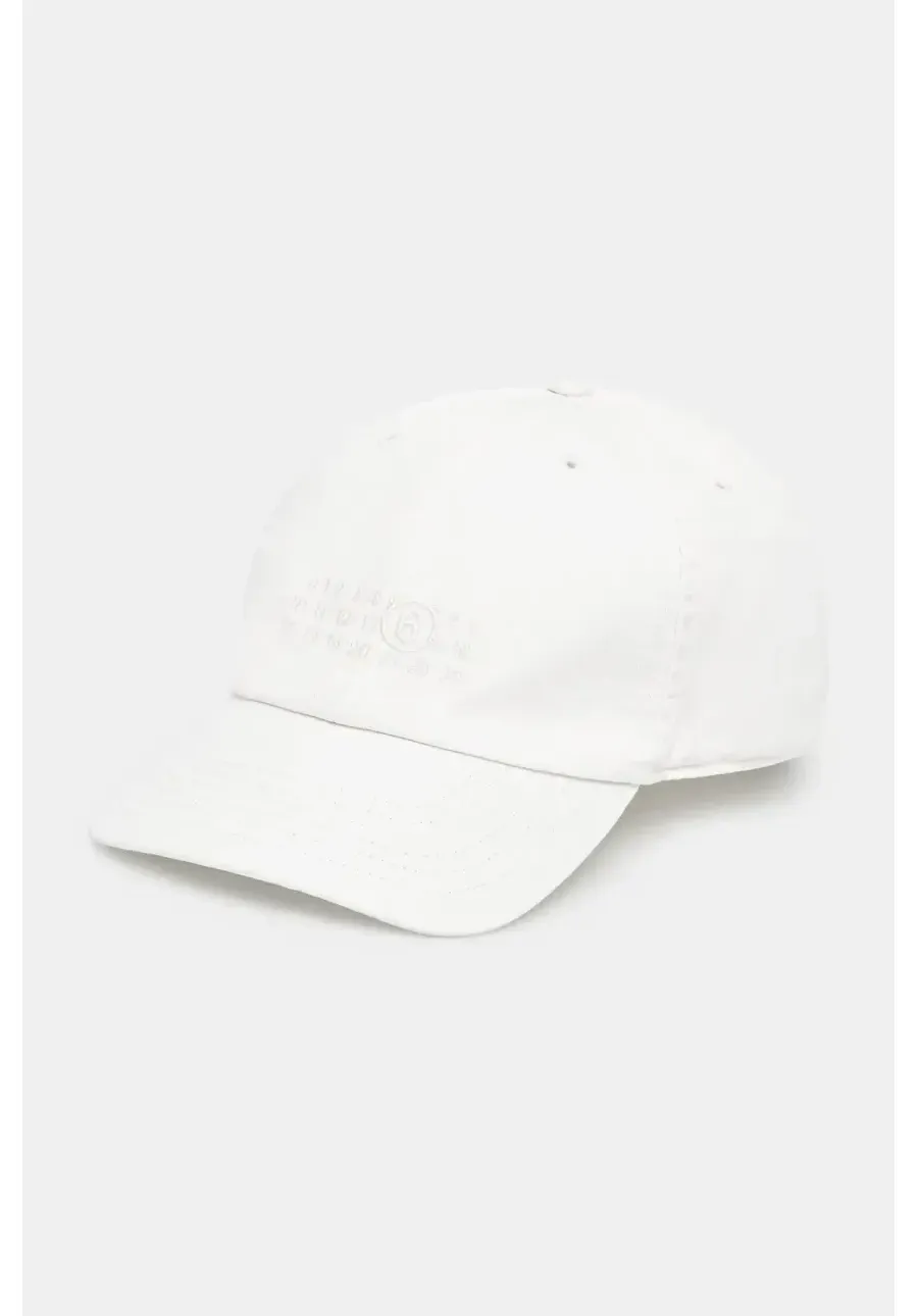 obrazek 1 MM6 Maison Margiela czapka z daszkiem męska kolor biały gładka SH2TC0002