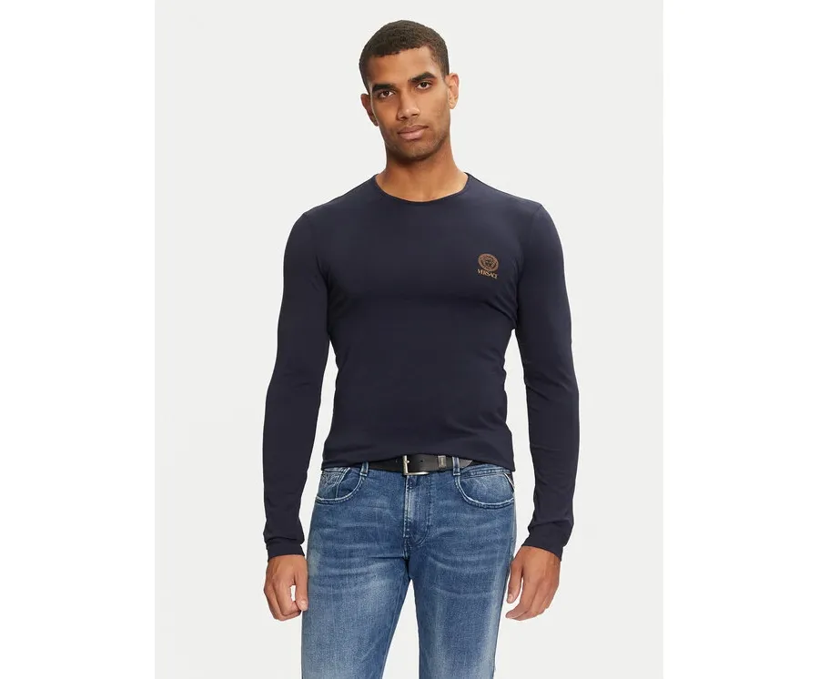 obrazek 1 Versace Longsleeve AUU01007 1A1001 Granatowy Regular Fit