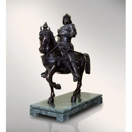 Picture Bronze sculpture depicting the figure of Bartolomeo Colleoni on horseback - Fonderia Artistica Ruocco