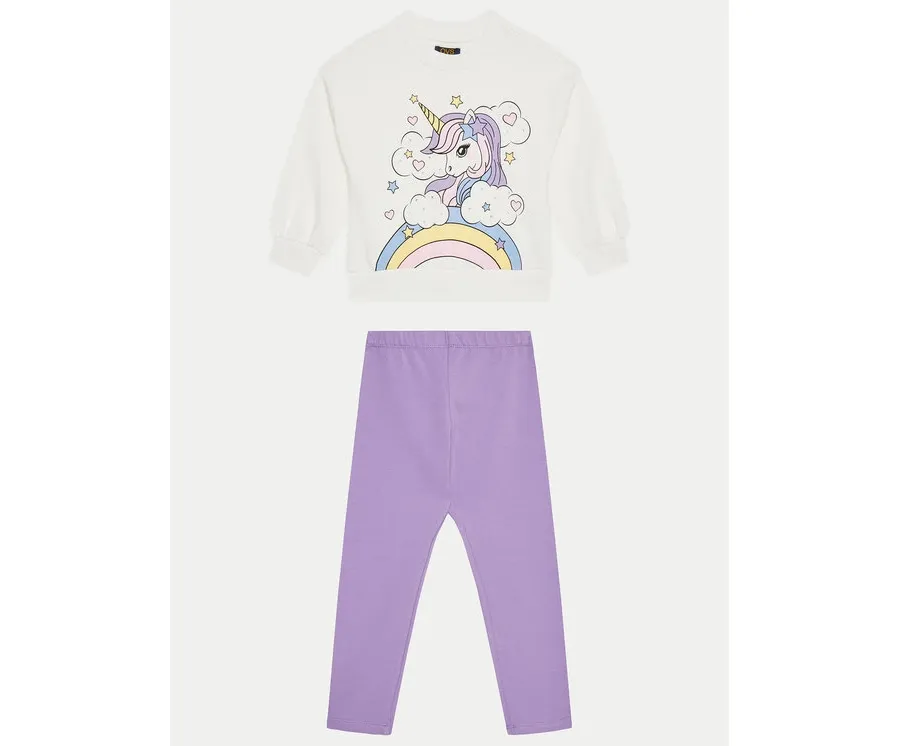 obrazek 1 OVS Komplet bluza i legginsy 2122609 Biały Regular Fit