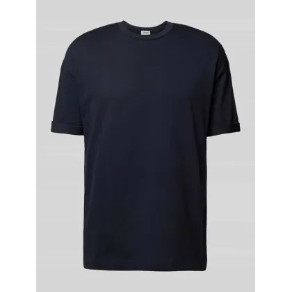 Zdjęcie T-shirt z prążkowanym, okrągłym dekoltem model ‘THILO’