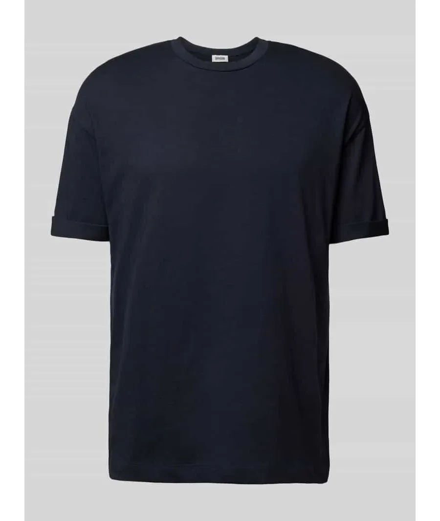 obrazek 1 T-shirt z prążkowanym, okrągłym dekoltem model ‘THILO’