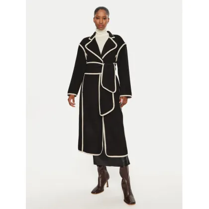 Zdjęcie Bruuns Bazaar Płaszcz wełniany Abulas BBW4143 Czarny Loose Fit