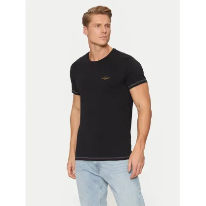 Zdjęcie Aeronautica Militare T-Shirt AM1UTI003 Czarny Regular Fit