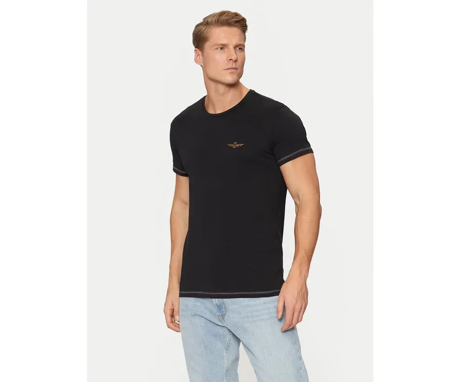 obrazek 1 Aeronautica Militare T-Shirt AM1UTI003 Czarny Regular Fit