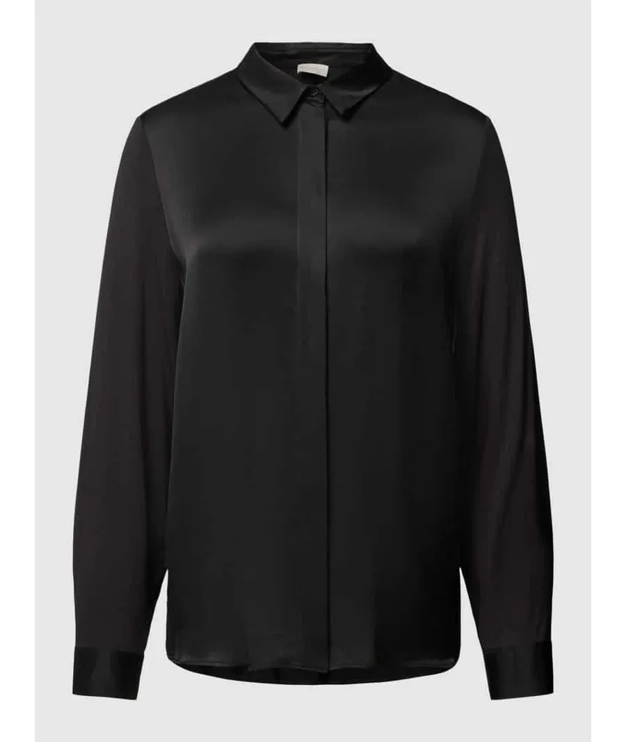 obrazek 1 Bluzka koszulowa z mieszanki wiskozy i elastanu z krytą listwą guzikową