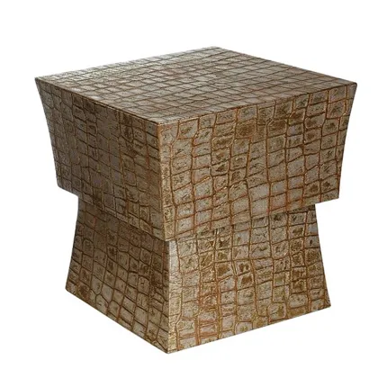 Zdjęcie Unikalny skórzany taboret