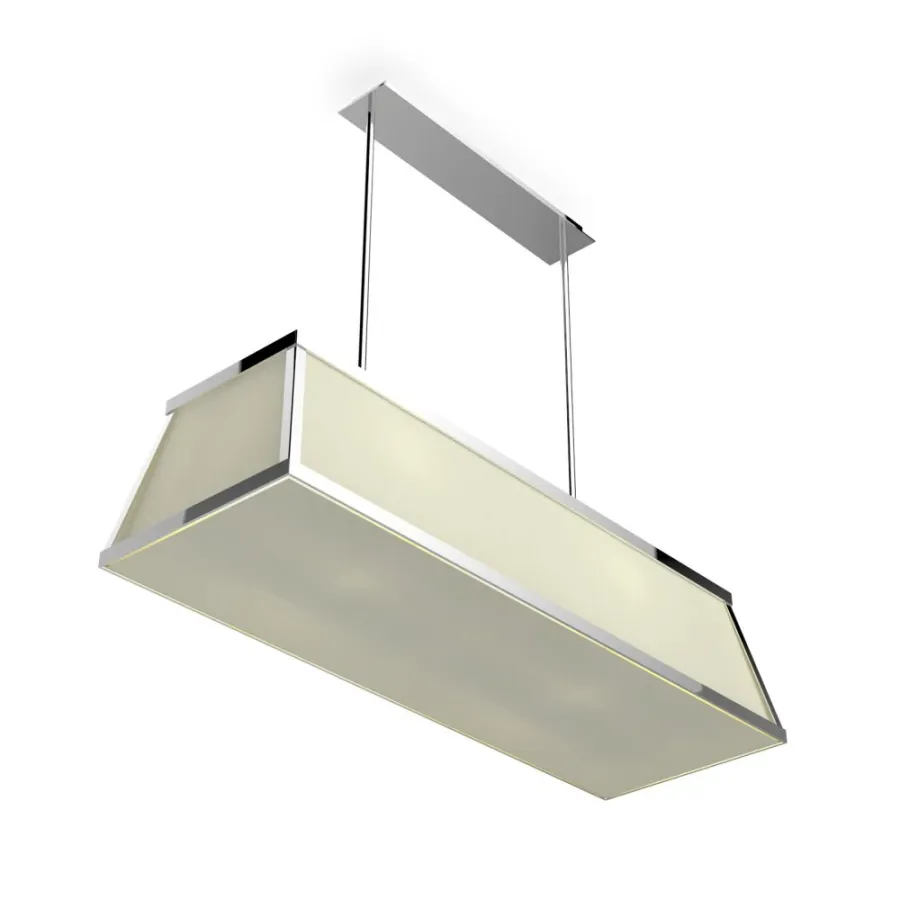 obrazek 2 Lampa wisząca z chromowanego mosiądzu H.110xL.120xP.40 cm