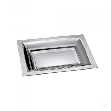 Picture Unique rectangular silver Cardinale basket - Zaramella Argenti