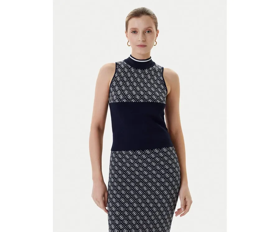 obrazek 1 Guess Sweter W3YR26 Z37K0 Granatowy Regular Fit