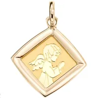 Zdjęcie Piękny medalik z aniołkiem z włoch 15x15mm