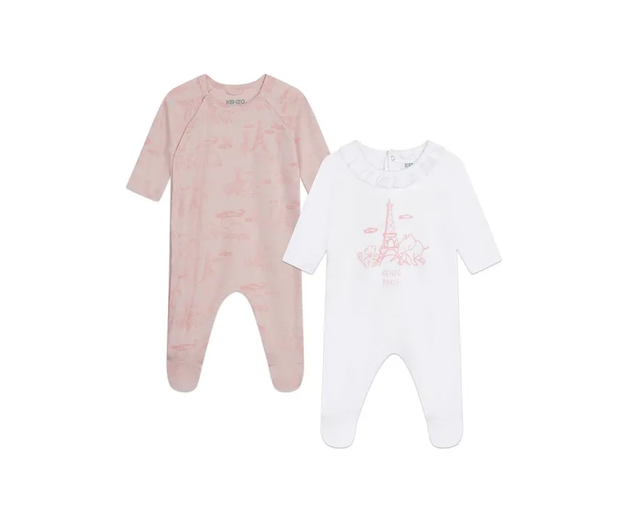 obrazek 1 Kenzo Kids Komplet t-shirt i spodenki K98101 Biały Regular Fit