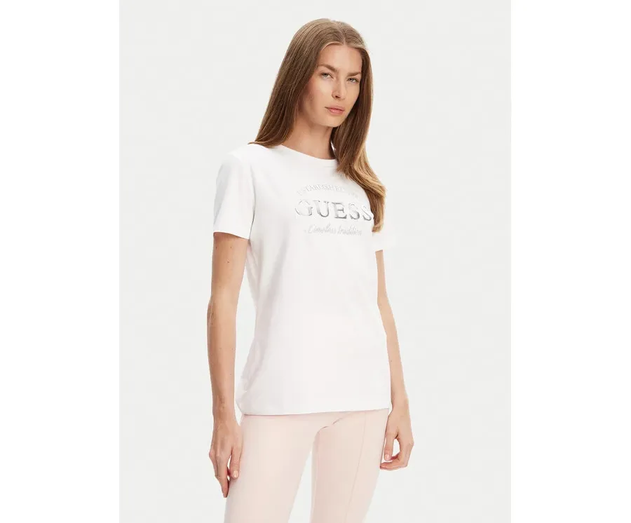 obrazek 1 Guess T-Shirt V5YI12 J1314 Biały Regular Fit
